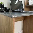 Escrivaninha Mesa Escritório Com Estante 3 Prateleiras Bordas