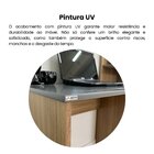 Escrivaninha Mesa Escritório Com Estante 3 Prateleiras Bordas