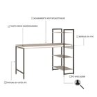 Escrivaninha Mesa Escritório Com Estante 3 Prateleiras Estilo