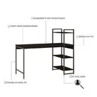 Escrivaninha Mesa Escritório Com Estante 3 Prateleiras Estilo