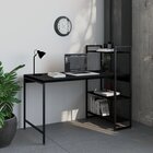 Escrivaninha Mesa Escritório Com Estante 3 Prateleiras Estilo