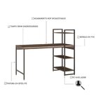 Escrivaninha Mesa Escritório Com Estante 3 Prateleiras Estilo