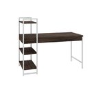 Escrivaninha Mesa Escritório Com Estante 3 Prateleiras Estilo