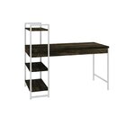 Escrivaninha Mesa Escritório Com Estante 3 Prateleiras Estilo