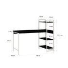 Escrivaninha Mesa Escritório Com Estante 3 Prateleiras Estilo