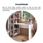 Escrivaninha Mesa Escritório Com Estante 4 Prateleiras 120cm