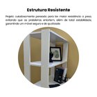 Escrivaninha Mesa Escritório Com Estante 4 Prateleiras 120cm