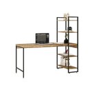 Escrivaninha Mesa Escritório Com Estante 4 Prateleiras Estilo