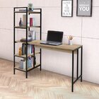 Escrivaninha Mesa Escritório Com Estante 5 Prateleiras Conect