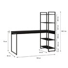 Escrivaninha Mesa Escritório Com Estante Alta Estilo Com Dyna