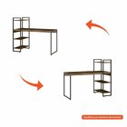 Escrivaninha Mesa Escritório Com Estante Alta Estilo Com Dyna