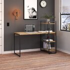 Escrivaninha Mesa Escritório Com Estante Alta Estilo Com Dyna