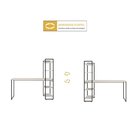 Escrivaninha Mesa Escritório Com Estante Alta Estilo Industri