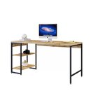 Escrivaninha Mesa Escritório Com Estante Baixa 2 Prateleiras