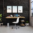 Escrivaninha Mesa Escritório Com Estante Baixa 2 Prateleiras