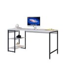 Escrivaninha Mesa Escritório Com Estante Baixa Estilo Active