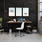 Escrivaninha Mesa Escritório Com Estante Baixa Estilo Active