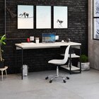 Escrivaninha Mesa Escritório Com Estante Baixa Estilo Active