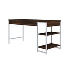 Escrivaninha Mesa Escritório Com Estante Baixa Estilo Active