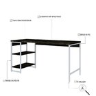 Escrivaninha Mesa Escritório Com Estante Baixa Estilo Active