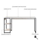 Escrivaninha Mesa Escritório Com Estante Baixa Estilo Com Dyn