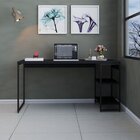 Escrivaninha Mesa Escritório Com Estante Baixa Estilo Com Dyn