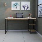 Escrivaninha Mesa Escritório Com Estante Baixa Estilo Com Dyn