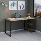 Escrivaninha Mesa Escritório Com Estante Baixa Estilo Com Dyn