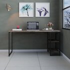 Escrivaninha Mesa Escritório Com Estante Baixa Estilo Com Dyn