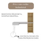Escrivaninha Mesa Escritório Com Estante E Fusion 1 Gaveta 4