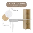 Escrivaninha Mesa Escritório Com Estante E Fusion 1 Gaveta 4