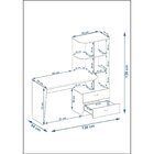 Escrivaninha Mesa Escritório Com Estante Elisa Cinamomo