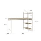 Escrivaninha Mesa Escritório Com Estante Estilo Active 3 Prat