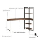 Escrivaninha Mesa Escritório Com Estante Estilo Active 4 Prat