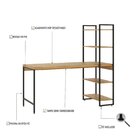 Escrivaninha Mesa Escritório Com Estante Estilo Active 4 Prat