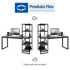 Escrivaninha Mesa Escritório Com Estante Innovare 4 Prateleir