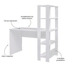 Escrivaninha Mesa Escritório Com Estante Match 4 Prateleiras