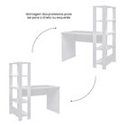 Escrivaninha Mesa Escritório Com Estante Match 4 Prateleiras