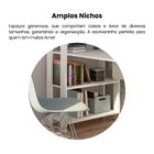 Escrivaninha Mesa Escritório Com Estante Match 4 Prateleiras