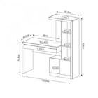 Escrivaninha Mesa Escritório Com Estante Me4143 1 Gaveta 2 Po
