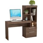 Escrivaninha Mesa Escritório Com Estante Office Nt 2010 2 Gav