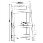 Escrivaninha Mesa Escritório Com Estante Simba Retrô Branco F