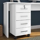 Escrivaninha Mesa Escritório Com Gaveteiro Com Chave Gávea 4