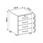 Escrivaninha Mesa Escritório Com Gaveteiro Com Chave Gávea 4