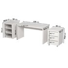 Escrivaninha Mesa Escritório Com Gaveteiro Com Rodízio E Prat