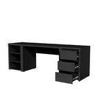 Escrivaninha Mesa Escritório Com Gaveteiro E Nicho 220cm Ficu