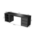 Escrivaninha Mesa Escritório Com Gaveteiro E Nicho 220cm Ficu