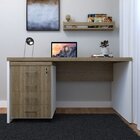 Escrivaninha Mesa Escritório Com Gaveteiro E Prateleira 120cm