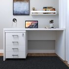 Escrivaninha Mesa Escritório Com Gaveteiro E Prateleira 120cm