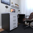 Escrivaninha Mesa Escritório Com Gaveteiro E Prateleira 120cm